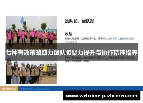 七种有效策略助力团队凝聚力提升与协作精神培养