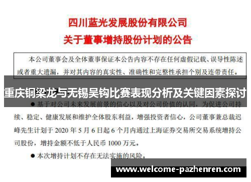 重庆铜梁龙与无锡吴钩比赛表现分析及关键因素探讨